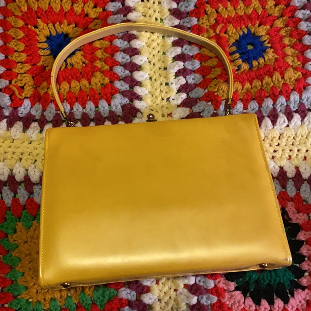 Vintage Yellow Mar-Shel Handbag 💛 - Picture 3 of 6